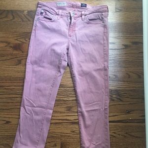 AG purple skinny ankle jeans